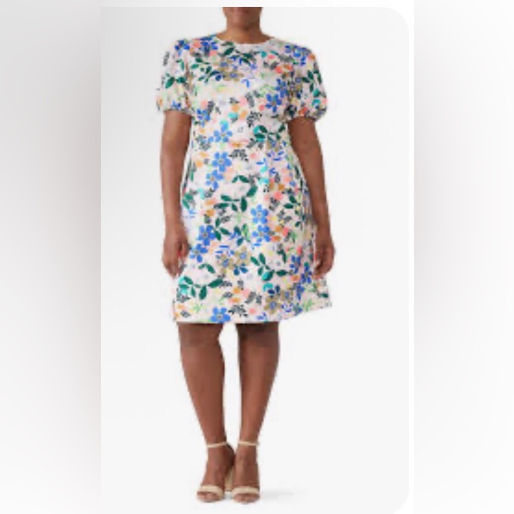 Eloquii Floral Puff Sleeve Dress SZ 20 Womens